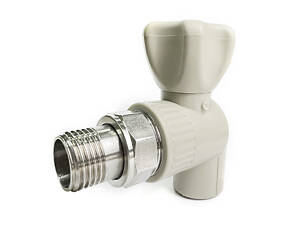Кран радіаторний PP-R SANTAN Profi 20х1/2' кутовий кульовий з накидною гайкою