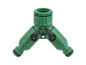 Кран розподільний з адаптерами ½' 2-а виходи в/р ½'×¾' (ABS) GRAD (5016885)