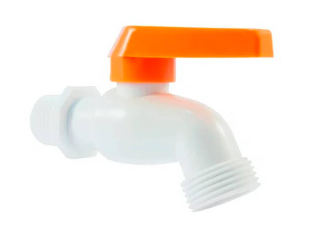 Кран з носиком TNX 1/2'-3/4 зовнішнє різблення пластиковий (SLD-300) - Фото 1