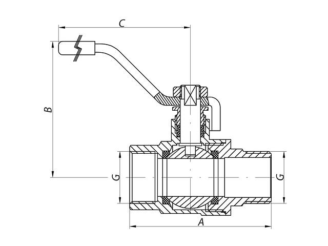 Кран шаровый KOER 1 1/2' ГШР (KR.215) (KR0022) - Фото 2