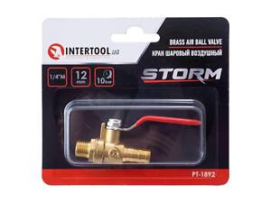 Кран кульовий повітряний Intertool 1/4' Н x 12 мм (PT-1892)