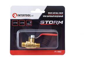 Кран кульовий повітряний Intertool — 1/4'Н x 1/4'Н
