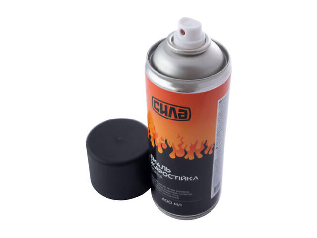 Краска аэрозольная Сила 400 мл жаростойкая черная (951313) - Фото 2