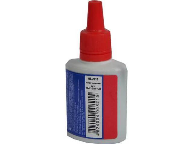 Краска штемпельная Buromax 30мл, red (BM.1901-03) - Фото 1