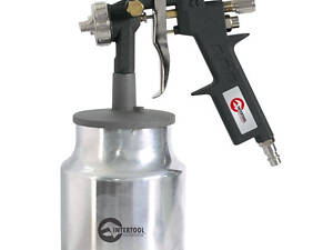 Краскопульт пневматический HP INTERTOOL PT-0211 : 190 л/мин, диаметр форсунки 1.5мм, 1000 мл