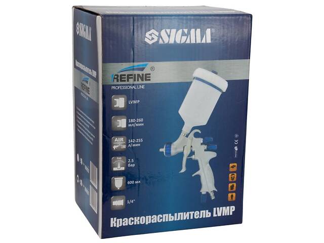 Краскораспылитель LVMP Ø1.7мм 142-255л/мин 2.5бар в/б 600мл (пласт) REFINE (6814261) - Фото 8