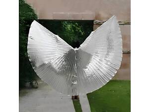 Красиві великі сріблясті крила RESTEQ — елегантні крила для вечірок, шоу та танцювальних виступів, легкі та ефектні аксесуари для