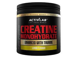 Креатин моногідрат ActivLab Classic Series Creatine Monohydrate Enhanced With Taurine 300 г 50 порцій Лимон.
