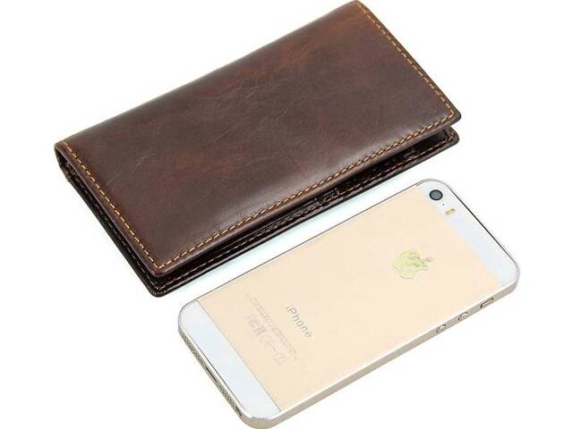 Кредитница Vintage 14512 кожаная Коричневая, Коричневый - Фото 4