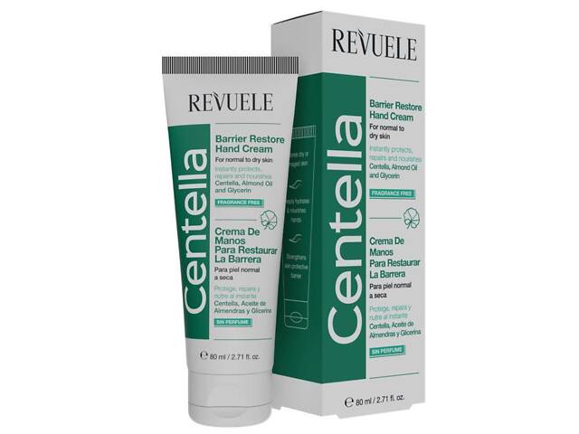 Крем-барьер для рук восстанавливающий Revuele Centella Barrier Restore Hand Cream, 80 мл