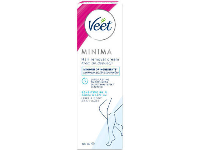 Крем для депіляції Veet Minima для чутливої шкіри з Алое вера 100 мл (4053700288205) - Фото 4