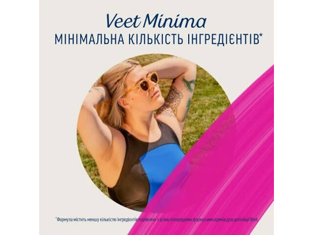 Крем для депіляції Veet Minima для сухої шкіри з Екстрактом огірка та Листям шавлії 100 мл (5000146980339) - Фото 3