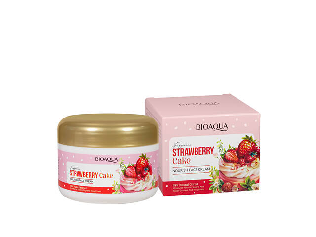 Крем для лица питательный Bioaqua Strawberry Cake c экстрактом клубники (BQY48318)