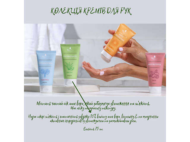 Крем для рук Deliplus увлажняющий и восстанавливающий с экстрактом алоэ 75 мл Deliplus Hidratante - Фото 4