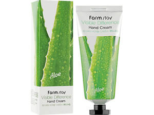 Крем для рук FarmStay Visible Differerce Hand Cream Aloe 100 г (8809338560048)