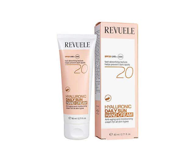 Крем для рук солнцезащитный Revuele Hyaluronic Daily Sun SPF20 80 мл