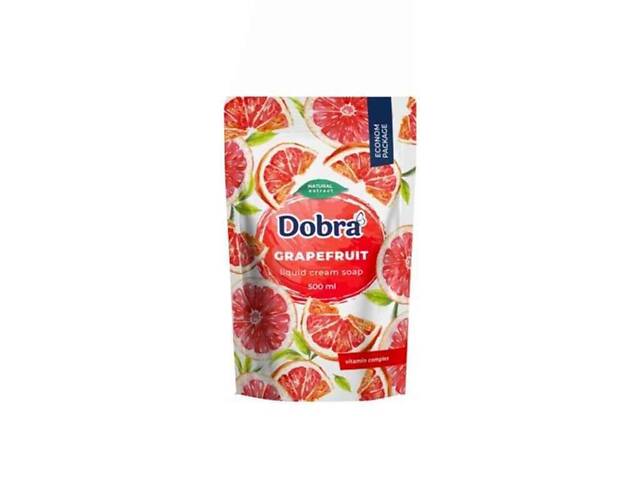 Крем-мило 500мл дой-пак Грейпфрут ТМ Dobra - Фото 1