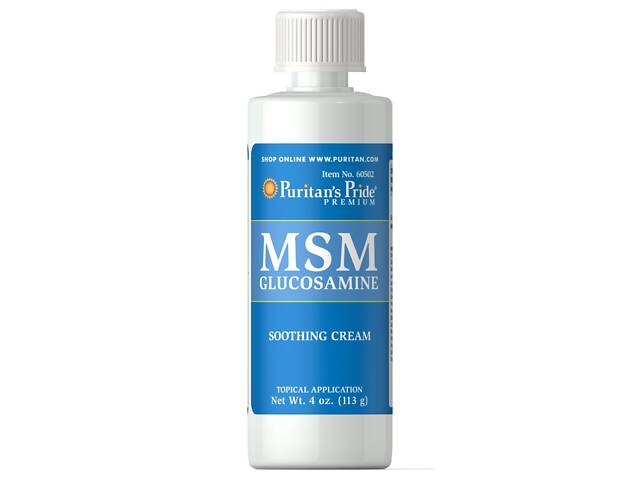 Крем с глюкозамином и МСМ, MSM Glucosamine Cream, Puritan's Pride, 113 г Крем с глюкозамином и МСМ, MSM Glucosamine Cream, Puritan's Pride, 113 г