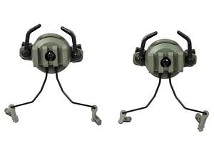 Крепление кронштейн для гарнитуры (наушников) на шлем Оливковый