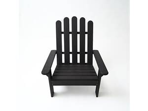 Крісло дачне дерев'яне складне шезлонг для зони відпочинку будинку, дачі, саду, веранди із сосни, колір чорний