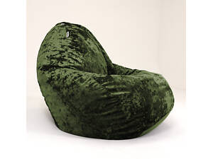 Кресло мешок груша велюр Diamond XXL Зеленый