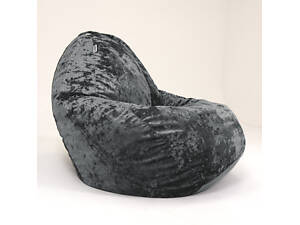 Кресло мешок груша велюр Diamond XXXXL Серый