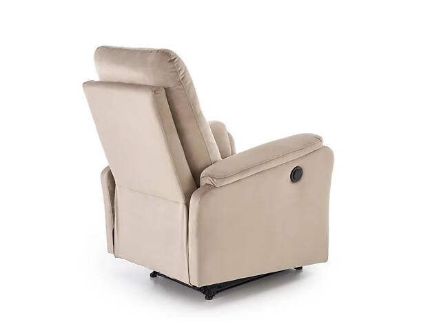 Крісло реклайнер з електроприводом Crocus, бежевий Bluvel 40 - Фото 4