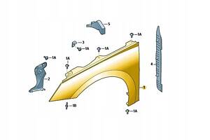 КРЫЛО ПЕРЕДНЕЕ ПРАВОЕ SKODA OCTAVIA IV ORIGINAL OE