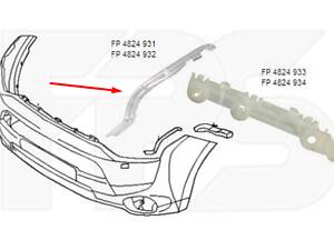 Кріплення переднього бампера ліве MITSUBISHI OUTLANDER III 12-15 (КРОМЕ XL)