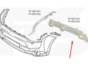 Кріплення переднього бампера праве MITSUBISHI OUTLANDER III 12-15 (КРОМЕ XL)