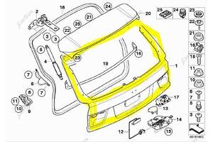 Крышка (дверь) багажника BMW X5 E70 (2010-2013) рестайл, 41627262544