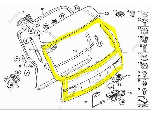 Крышка (дверь) багажника BMW X5 E70 (2010-2013) рестайл, 41627262544