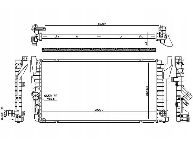 Охлаждение двигателя NISSENS WATER MINI F55 F56 F57 1.5 09/13-