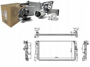 Охладитель двигателя водяной MINI F55 F56 F57 CLUBMAN F54 1.5 2.0 09/13-