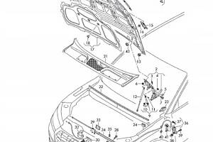 Кришка капота AUDI Q5 FY 2017-... NEW OE