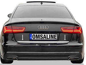Кромка багажника OmsaLine (нерж.) для Ауди A6 C8 2018-2024 гг