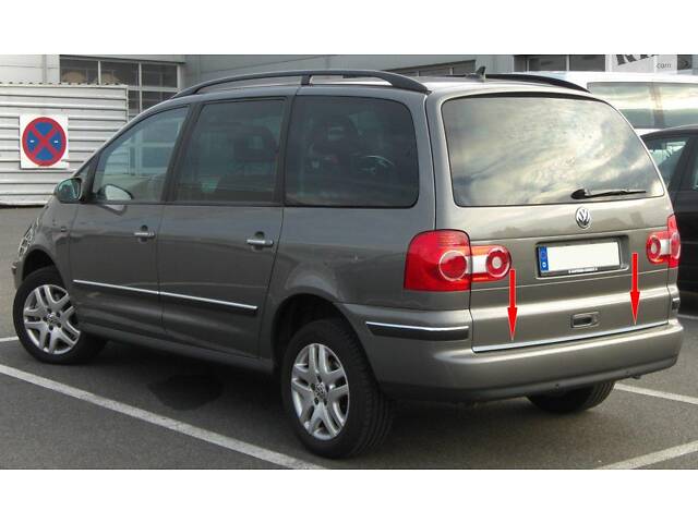 Кромка багажника (нерж.) для Seat Alhambra 1996-2010 гг