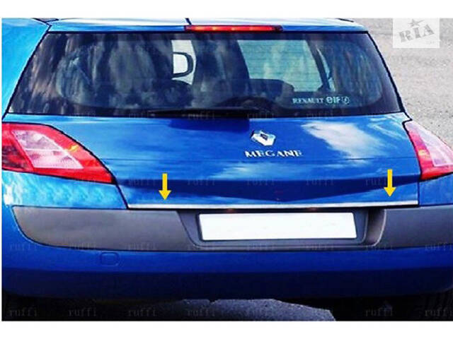 Кромка багажника (нерж.) SD, OmsaLine - Итальянская нержавейка для Renault Megane II 2004-2009 гг