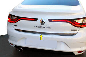 Кромка багажника (Sedan, нерж) Carmos - Турецкая сталь для Renault Megane IV 2016-2022 гг