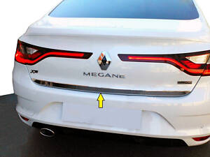 Кромка багажника (Sedan, нерж) Carmos - Турецкая сталь для Renault Megane IV 2016-2022 гг.