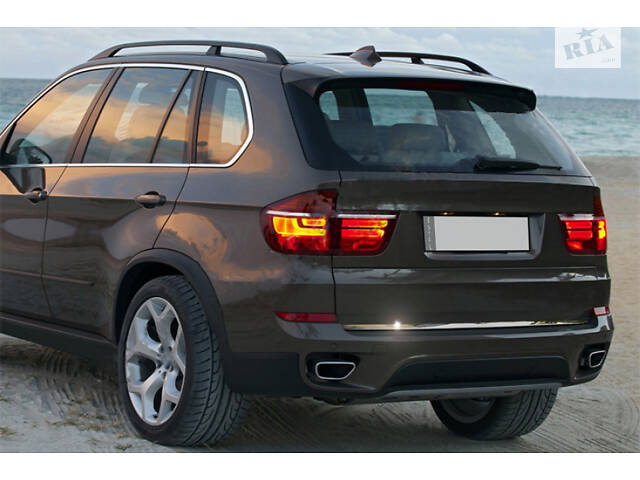 Кромка багажника (нерж) OmsaLine - Итальянская нержавейка для BMW X5 E-70 2007-2013 гг - Фото 1