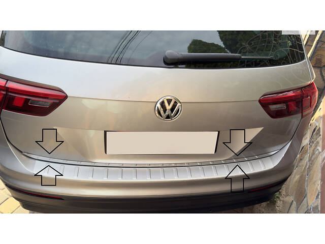 Кромка багажника (нерж) OmsaLine - Итальянская нержавейка для Volkswagen Tiguan 2016-2023 гг - Фото 7