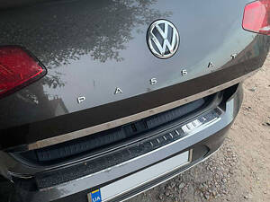 Кромка багажника SD (нерж) OmsaLine - Італійська нержавійка для Volkswagen Passat B8 2015-2023 рр