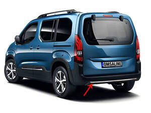 Кромка бампера (нерж.) для Peugeot Partner/Rifter 2019- рр