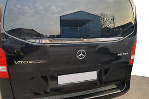 Кромка заднього скла (нерж) Carmos - Турецька сталь для Mercedes Vito / V-class W447 2014-2024 рр