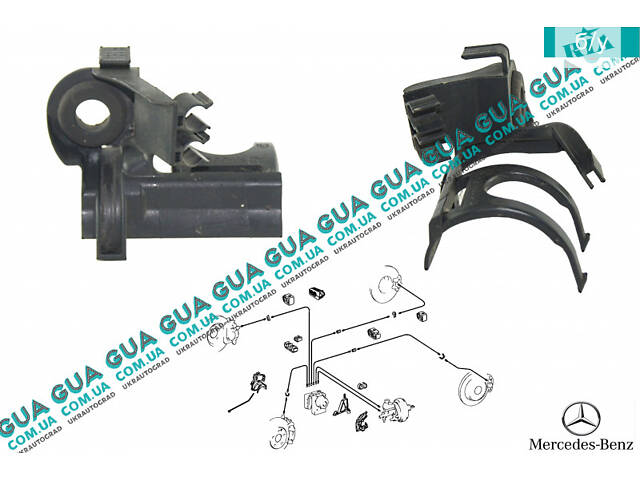 Кронштейн / держатель тормозной трубки / шланга ( правый ) A2044210294 Mercedes / МЕРСЕДЕС E-CLASS 1995- / Е-КЛАСС