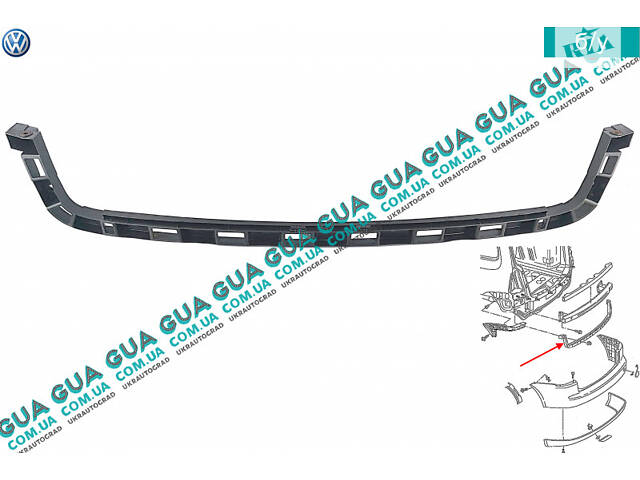 Кронштейн / направляющая заднего бампера 1T0807863 VW / ВОЛЬКС ВАГЕН TOURAN 2003-2010 / ТАУРАН 03-10