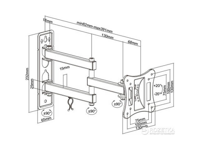 Кронштейн Brateck LPA51-113 - Фото 9