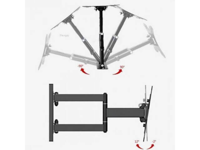 Кронштейн для телевізора з діагоналлю 14-42 MHZ CP 302, Металевий кронштейн для телевізора TV на стіну - Фото 5