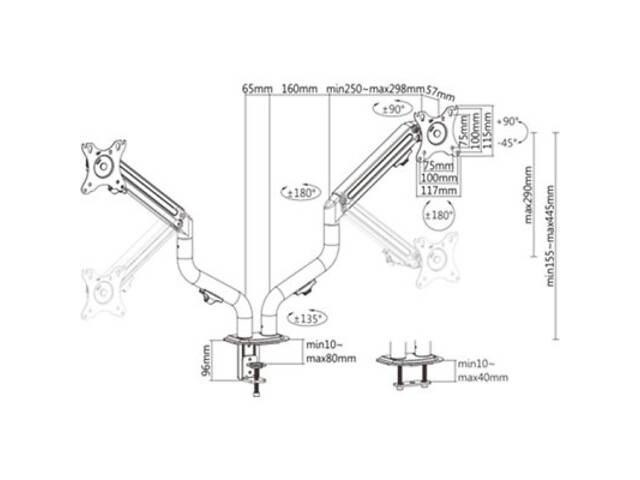 Кронштейн Gembird MA-DA2-02 - Фото 2
